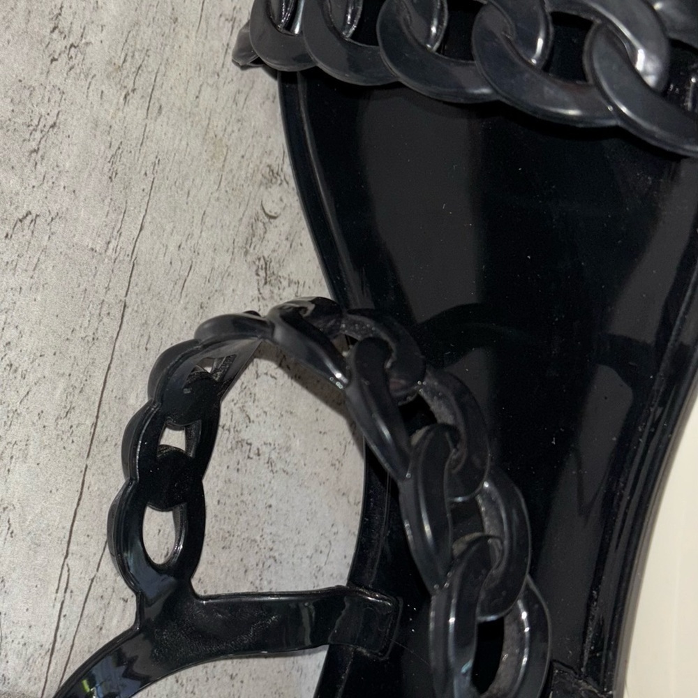Olivia Miller Givenchy Look Alike Tonnara Chain Detail Jelly Sandals EU 38 US 9 - Picture 9 of 12